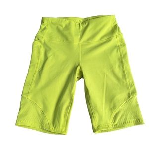 DSG size small florescent lime green bike shorts for gym yoga running